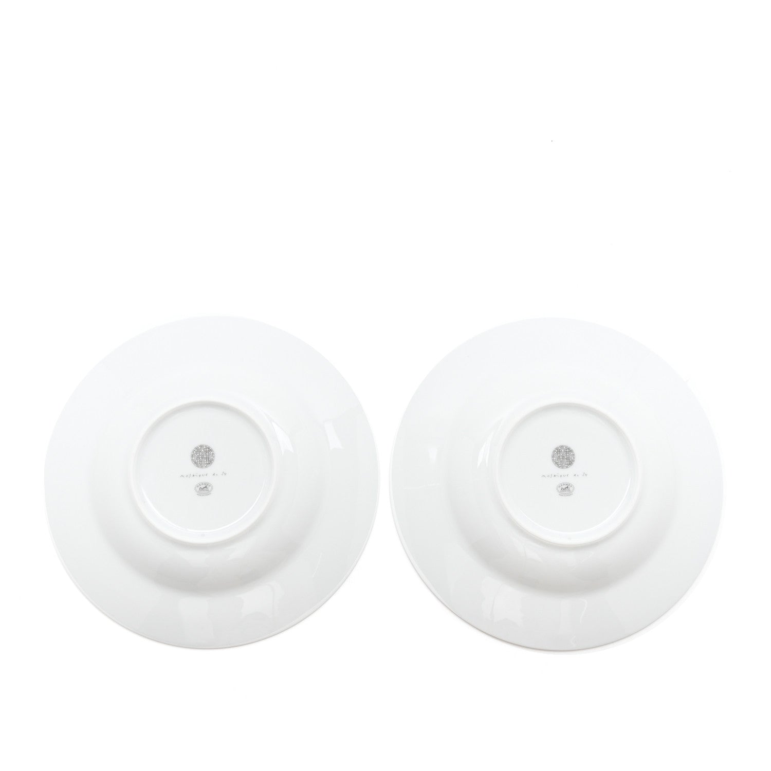 Hermes Porcelain Mosaique Au 24 Platine Soup Bowl Set of 2 2 of 6