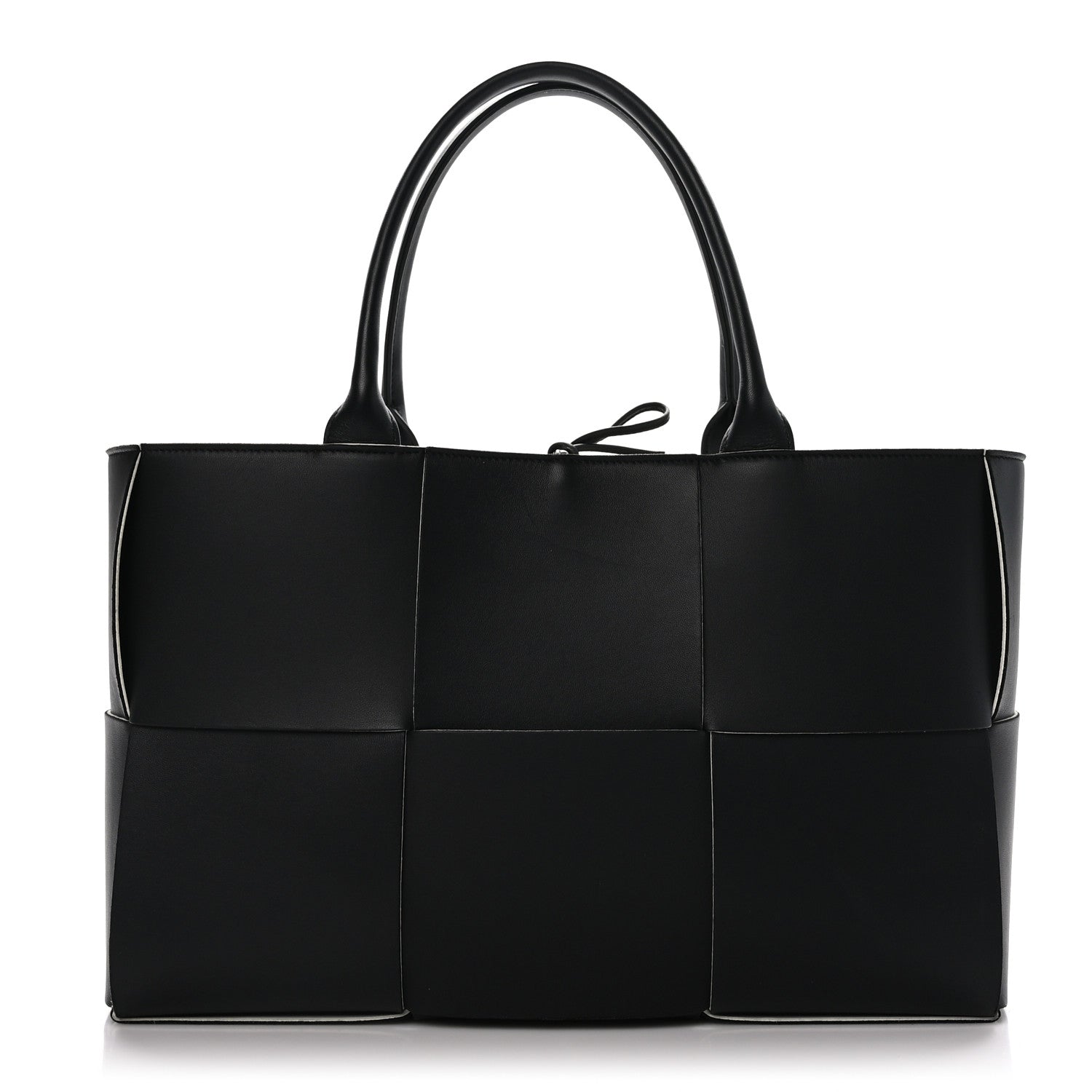 Bottega Veneta Nappa Maxi Intrecciato Arco Tote Black White 1 of 10