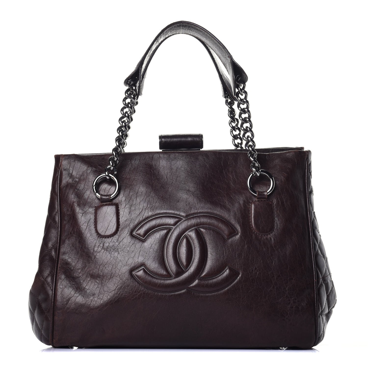 Chanel Calfskin Medium Perfect Day Tote Dark Brown 1 of 10
