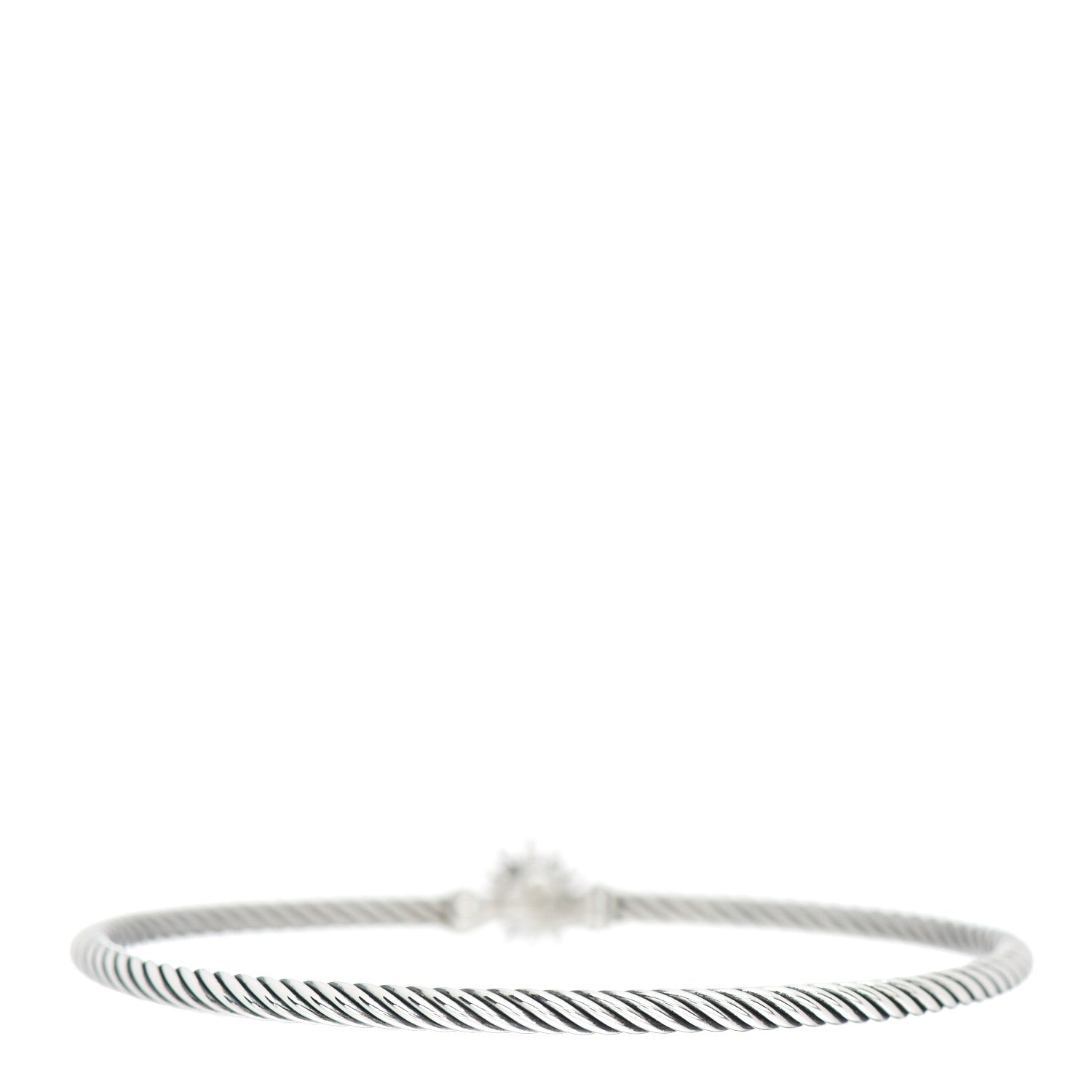 David Yurman Sterling Silver Diamond Starburst Bracelet 2 of 3