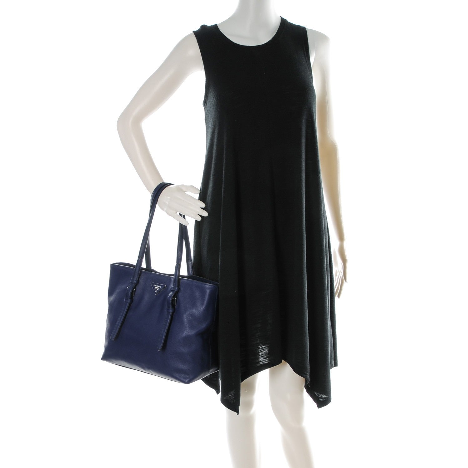 Prada Saffiano Soft Tote Inchiostro 2 of 8