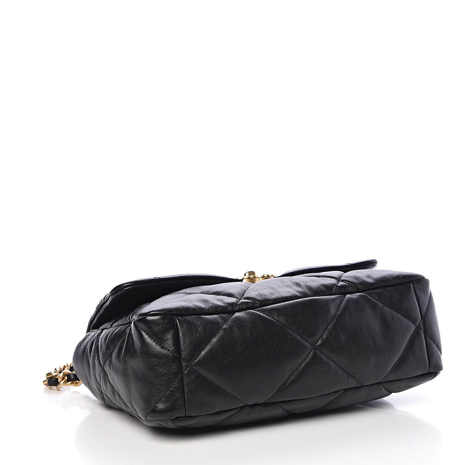 Chanel Lambskin Quilted Large 19 Flap Black 4 of 11