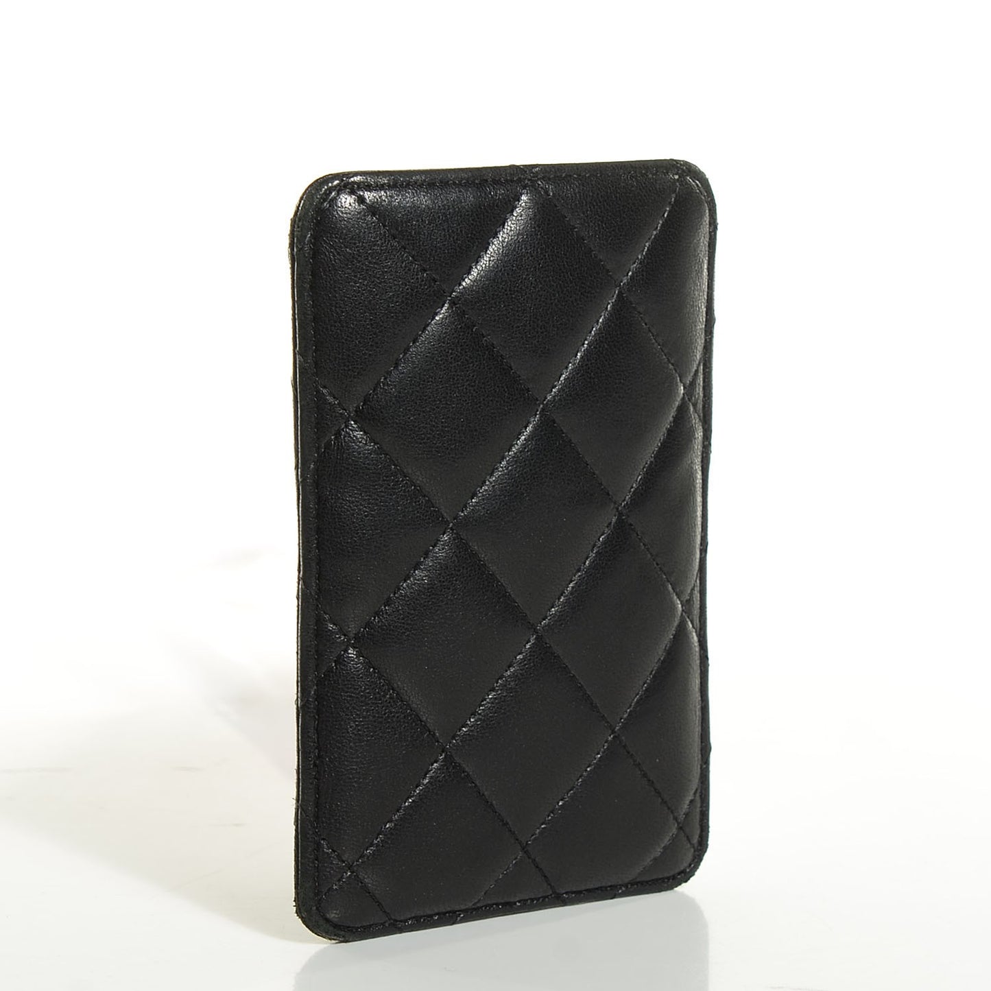 Lambskin Quilted Phone Case Black