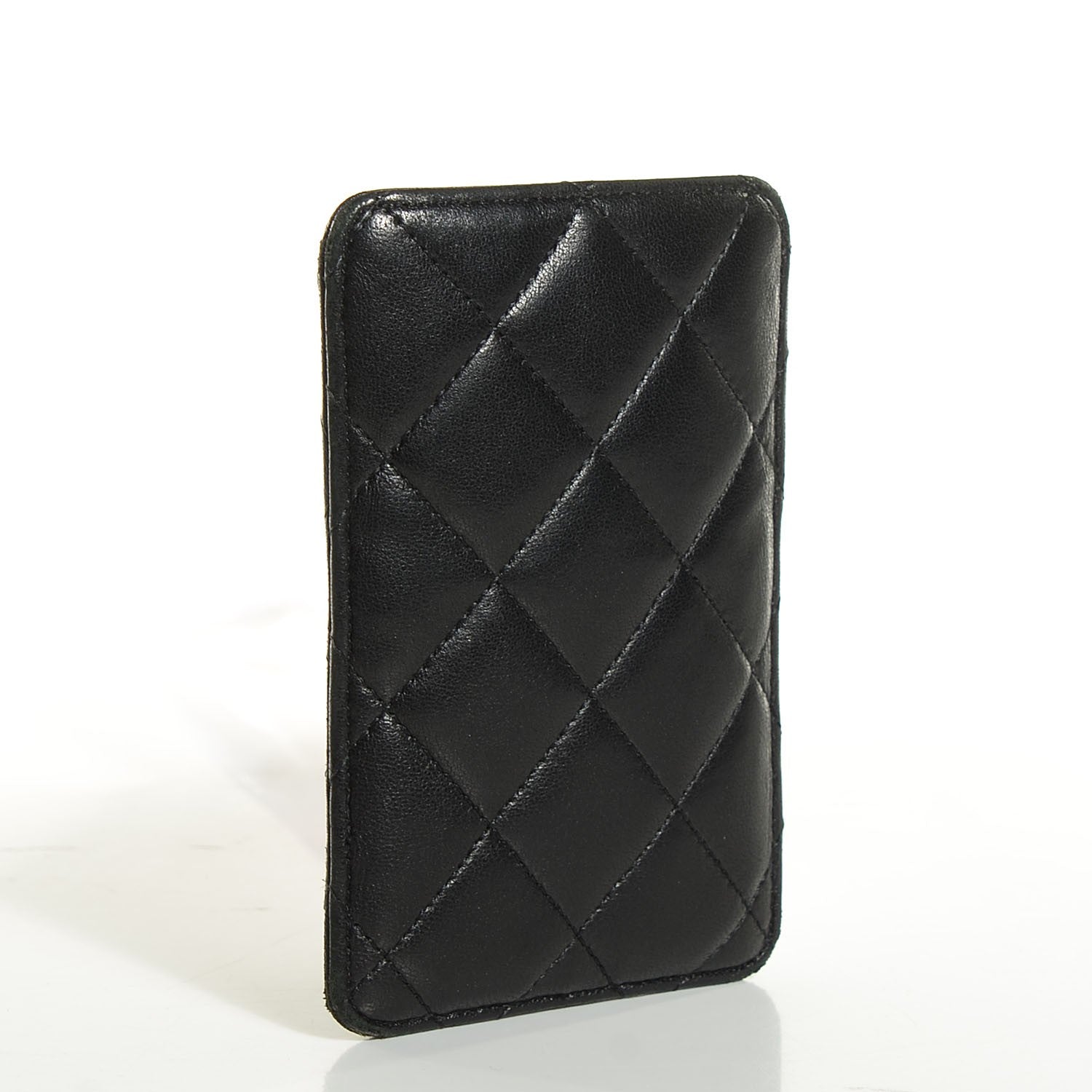 Chanel Lambskin Quilted Phone Case Black 3 of 8