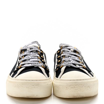 Christian Dior Canvas Dot Walk'N'Dior Low Top Sneakers 35.5 Black 2 of 13