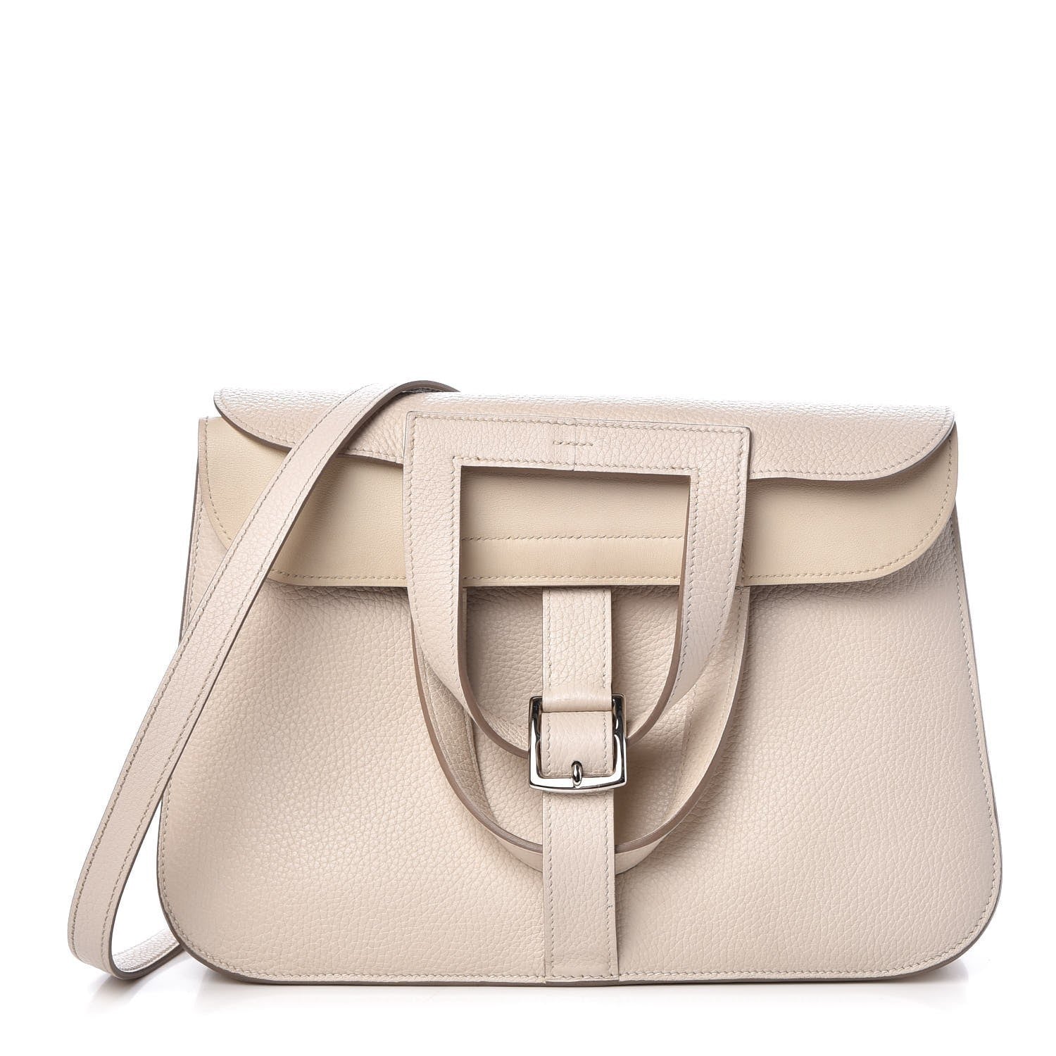 Hermes Taurillon Clemence Halzan 31 GM Craie 3 of 16