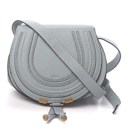 Chloe Calfskin Mini Marcie Round Crossbody Bag Faded Blue 1 of 11