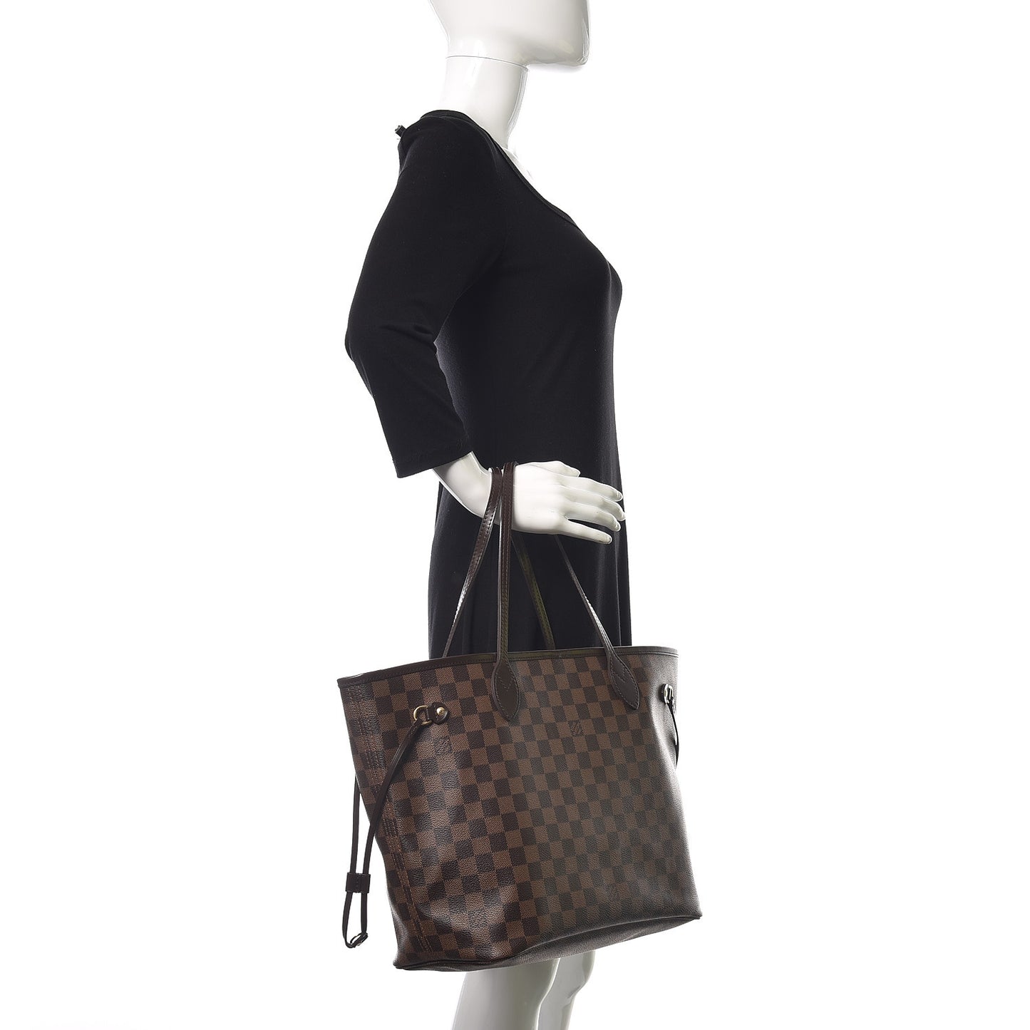 Damier Ebene Neo Neverfull MM Rose Ballerine