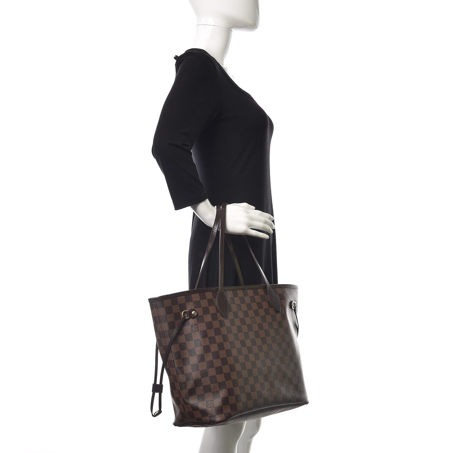 Louis Vuitton Damier Ebene Neo Neverfull MM Rose Ballerine 2 of 10