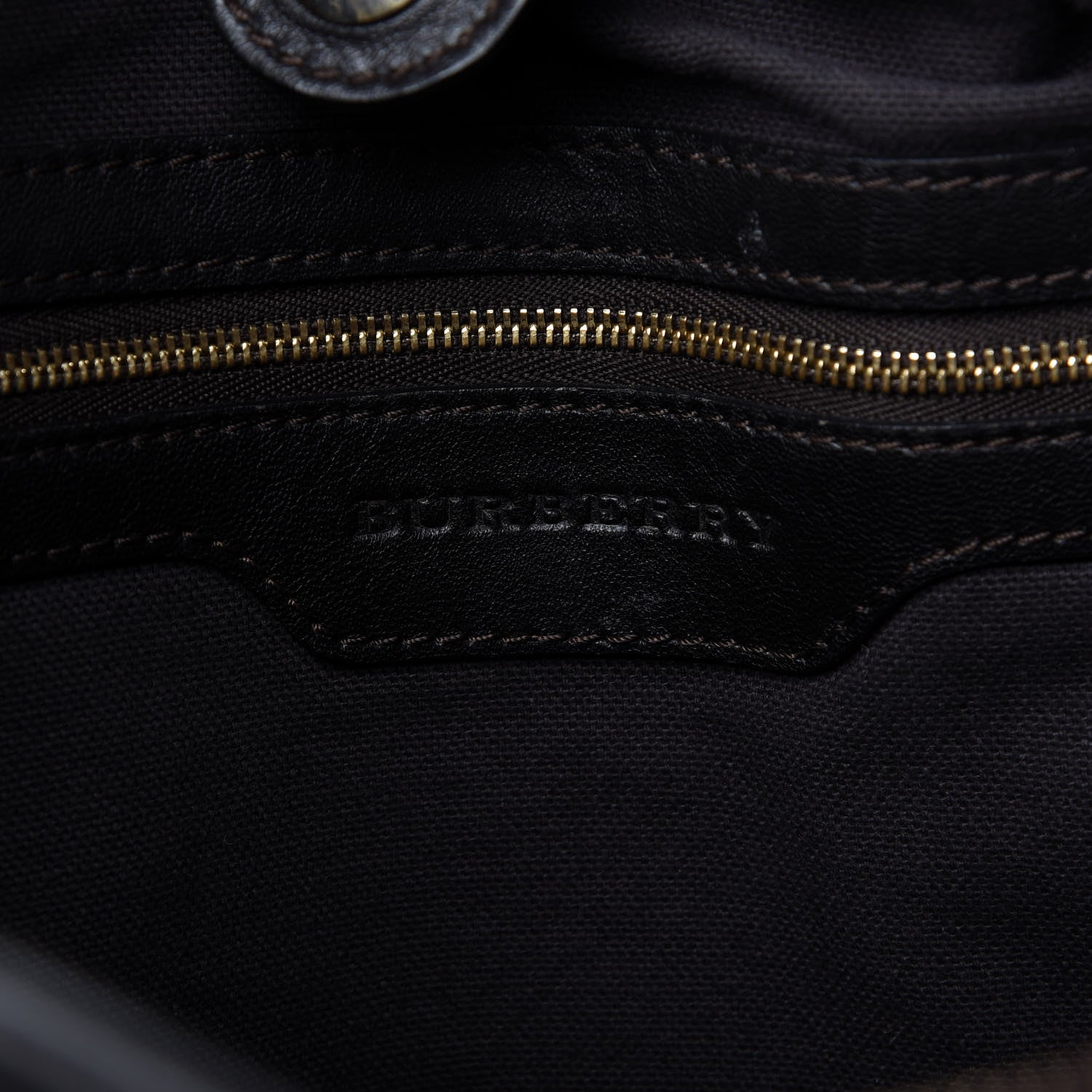 Burberry Calfskin Quilted Belt Tote Black 9 of 21