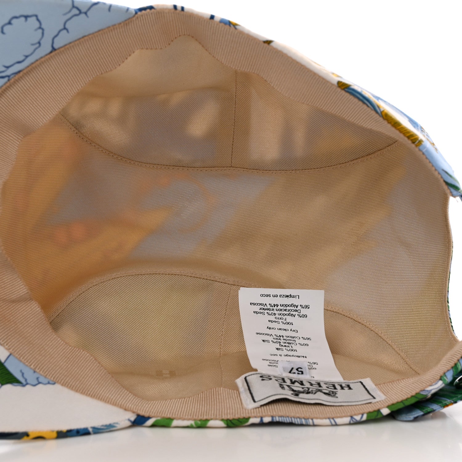 Hermes Silk Davis Patchwork Cap 57 7 of 9