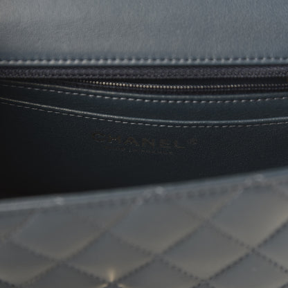 Chanel Lambskin Quilted Mini Rectangular Flap Dark Blue 8 of 11