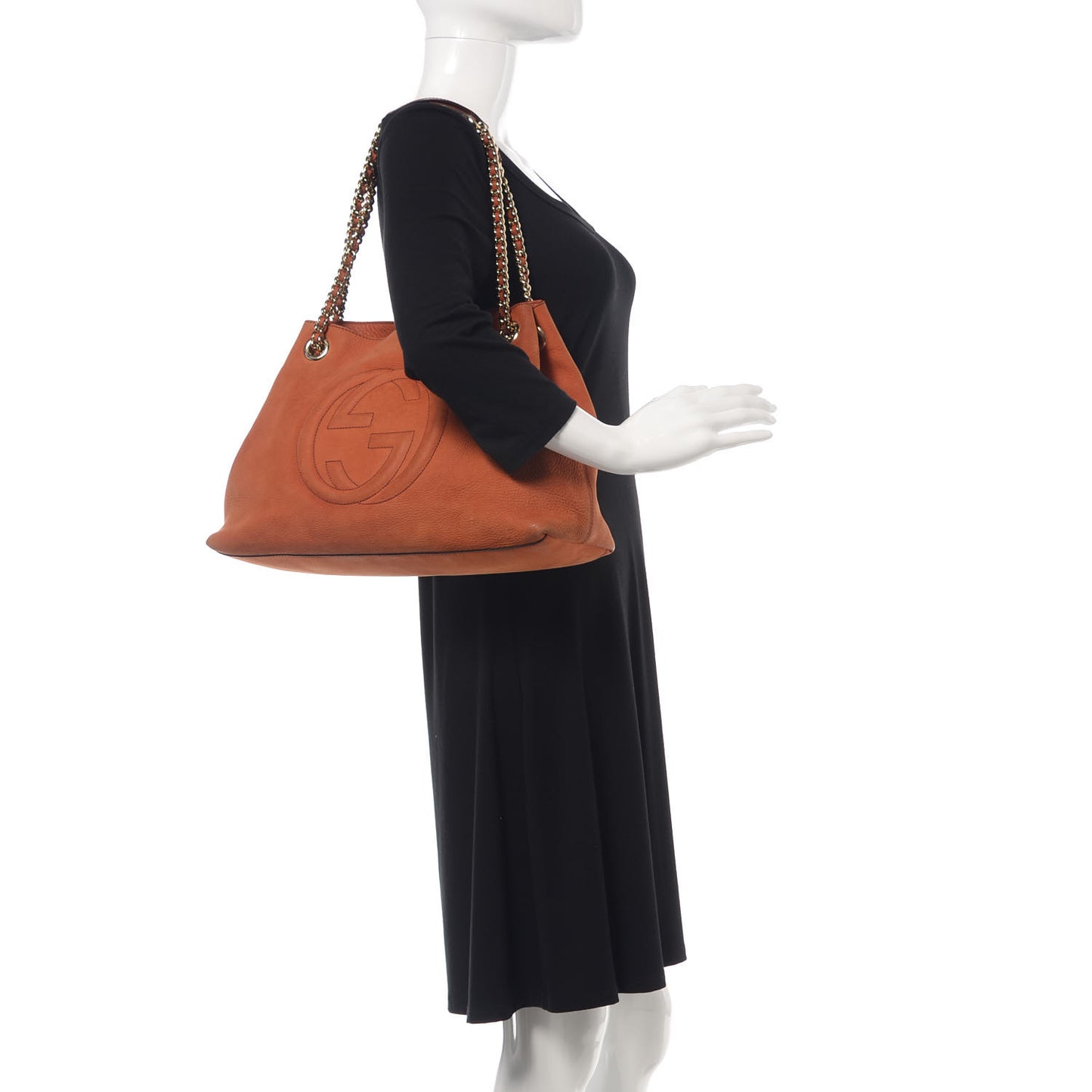 Vitello Range Medium Soho Chain Shoulder Bag Old Whisky