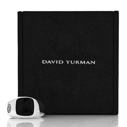 David Yurman Sterling Silver Onyx Exotic Stone Signet Ring 65 11 6 of 6