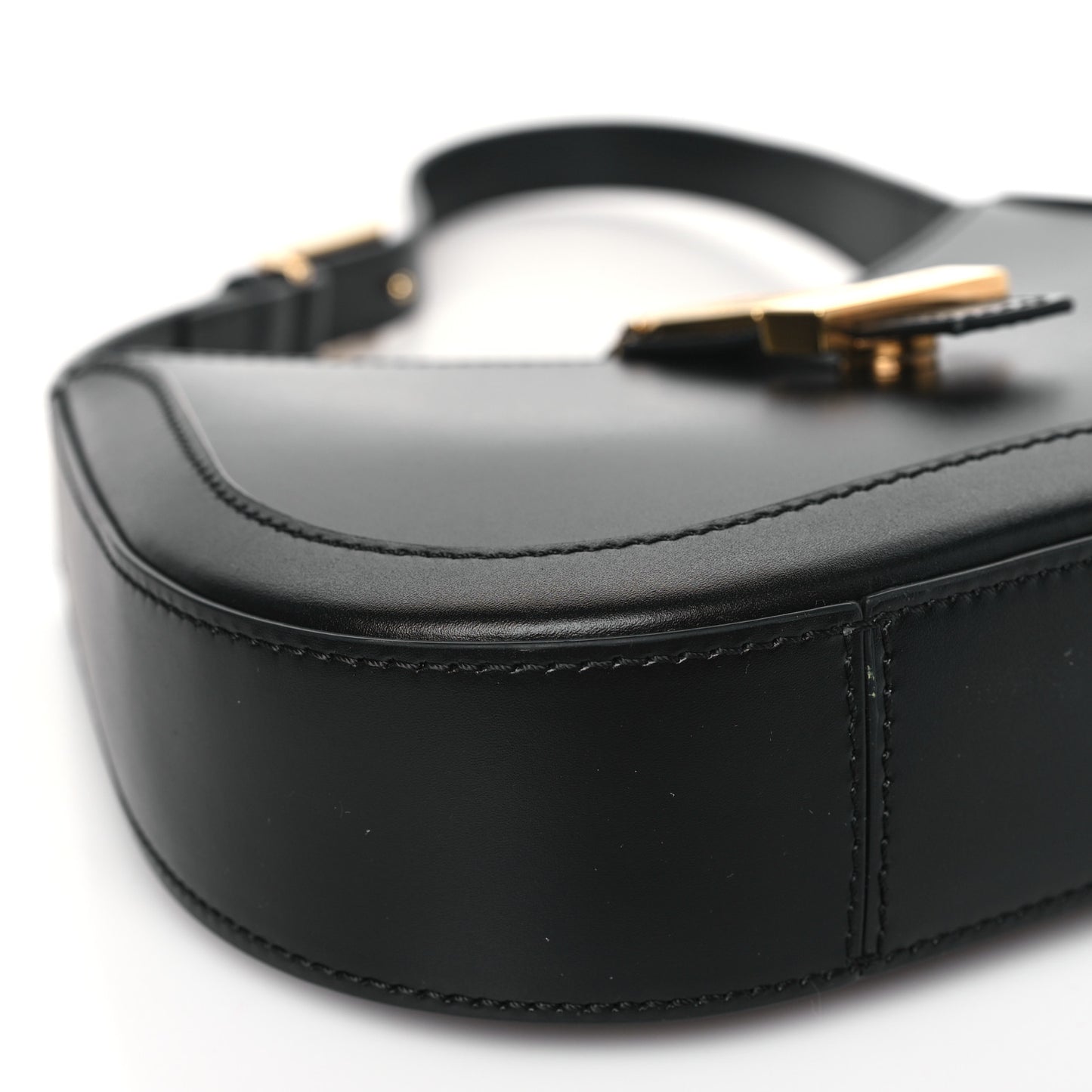 Calfskin Small Greca Goddess Hobo Black
