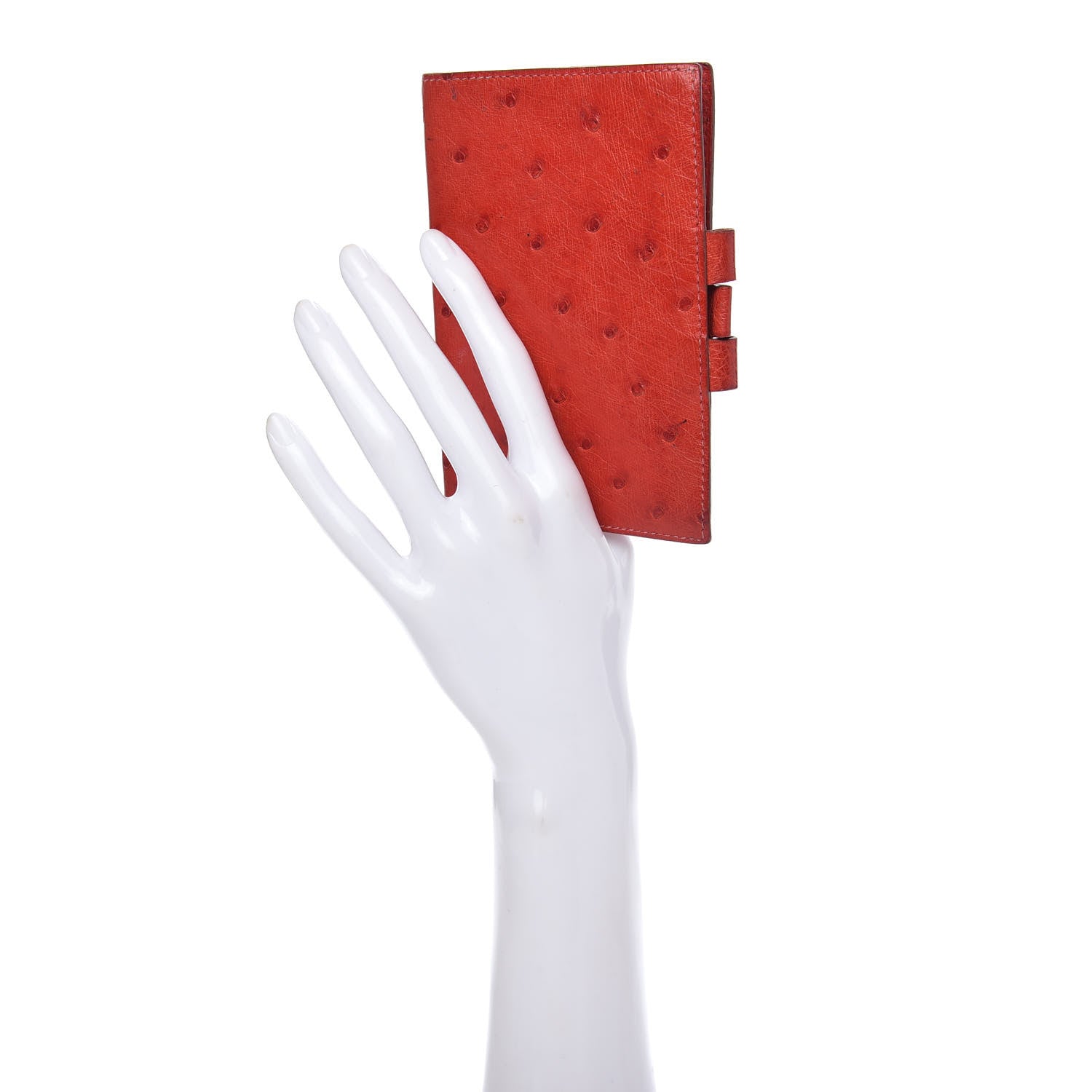Hermes Ostrich Vision Agenda Cover PM Rouge Vif 2 of 8