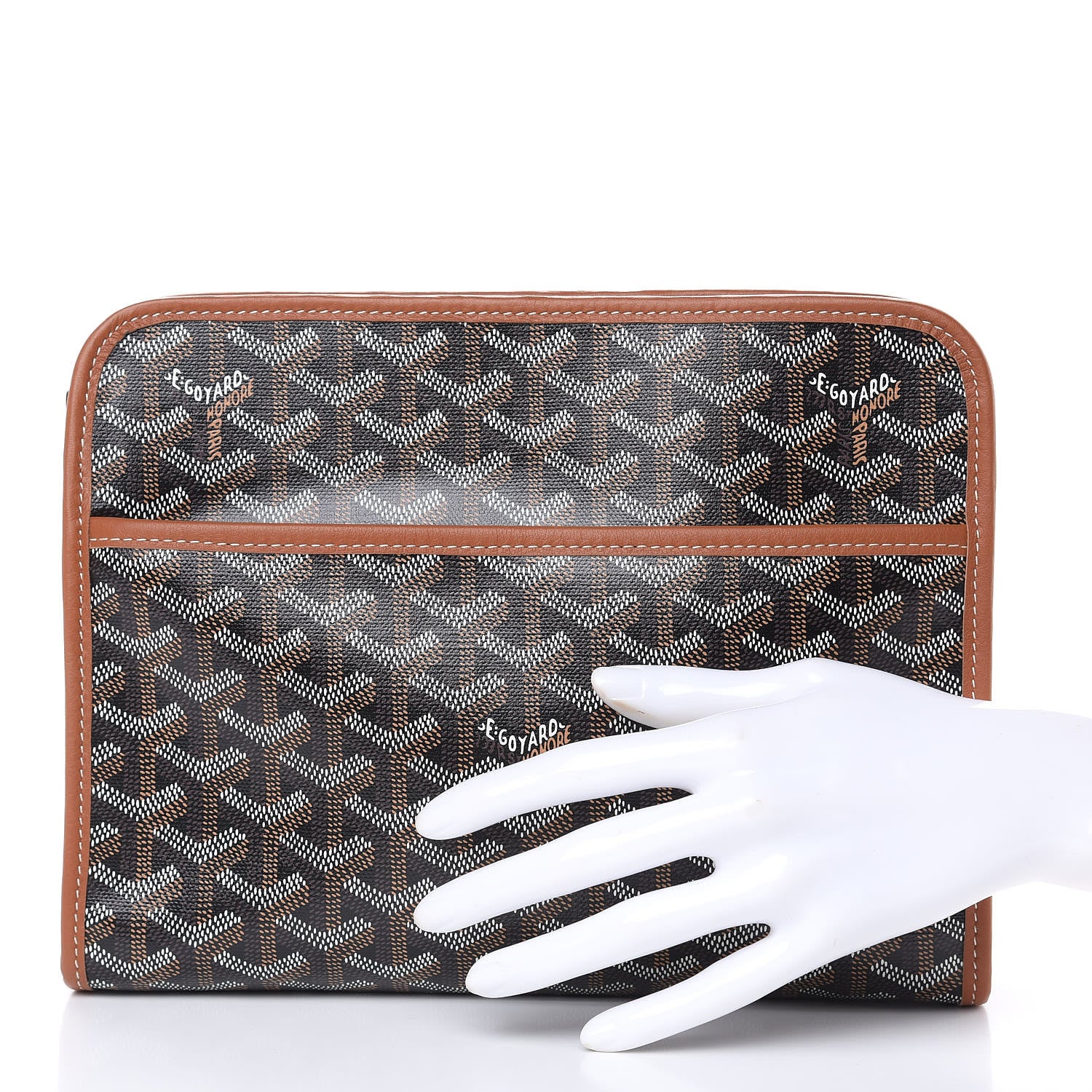 Goyard Goyardine Jouvence MM Toiletry Pouch Black Gold 2 of 8
