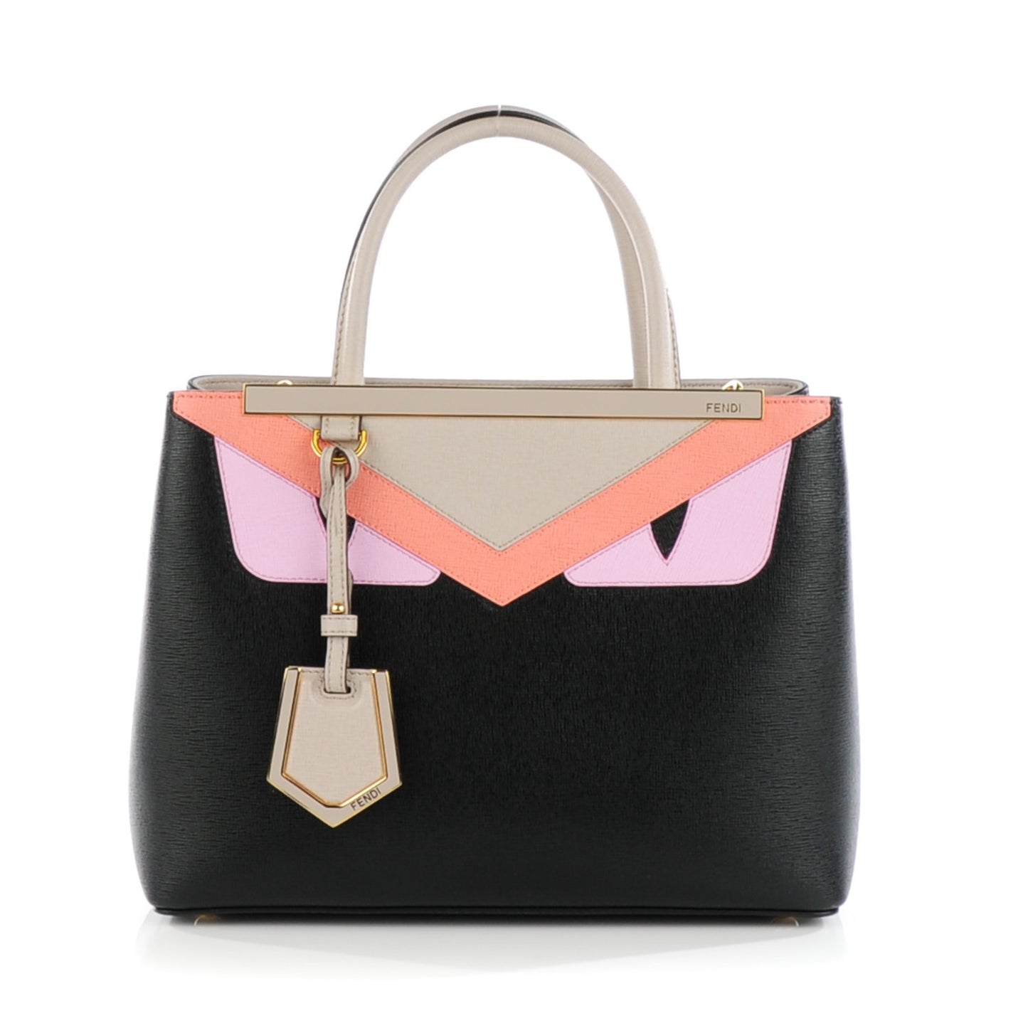 Vitello Elite Monster Petite 2Jours Tote Multicolor Black Grigio Polvere Multicolor