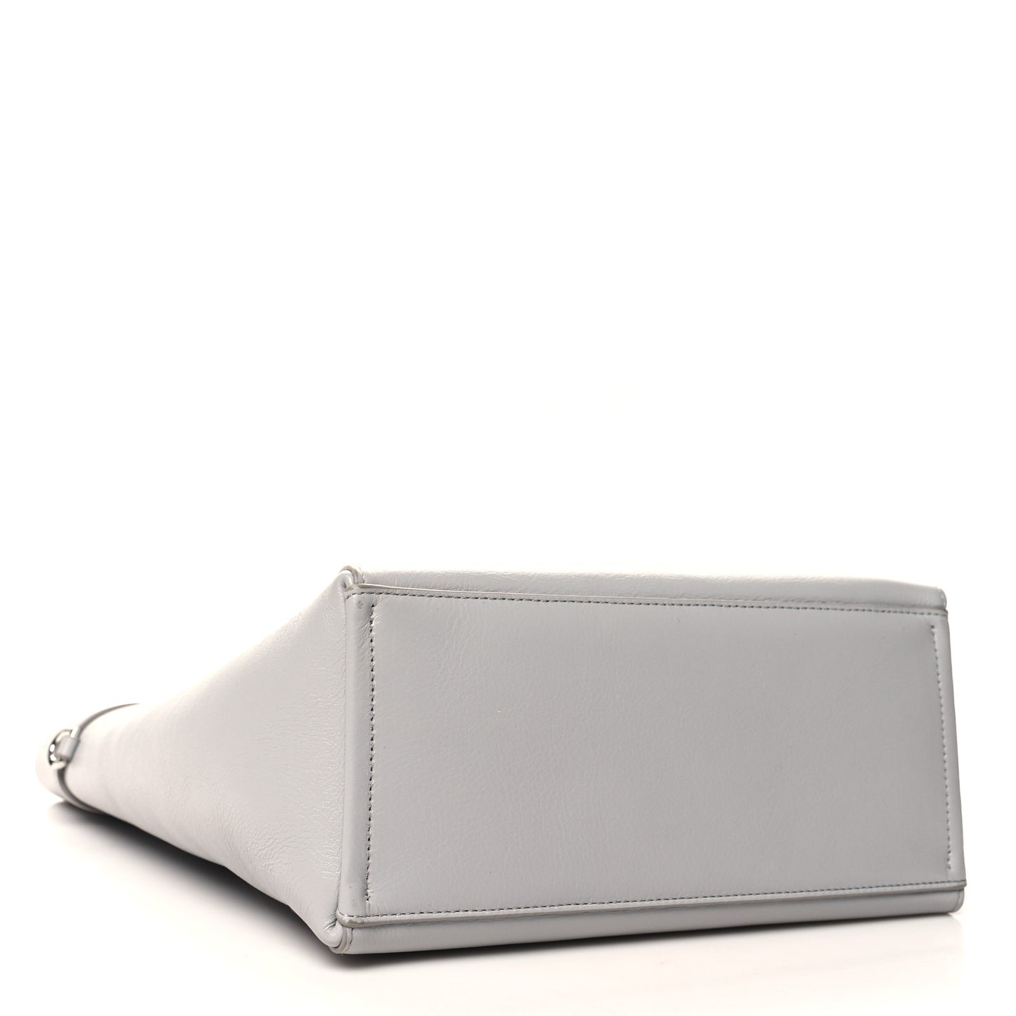 Calfskin Small Voyou Small North South Tote Light Grey