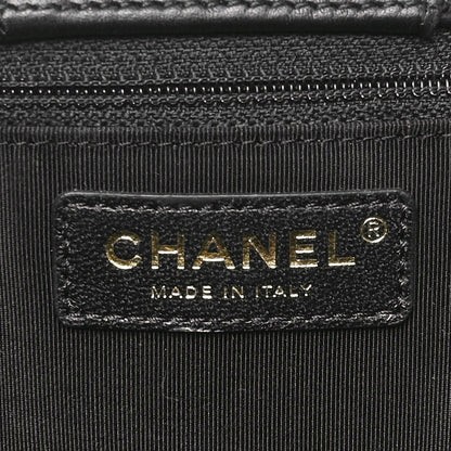 Chanel Calfskin Quilted Large Shopping Tote Black 6 of 10