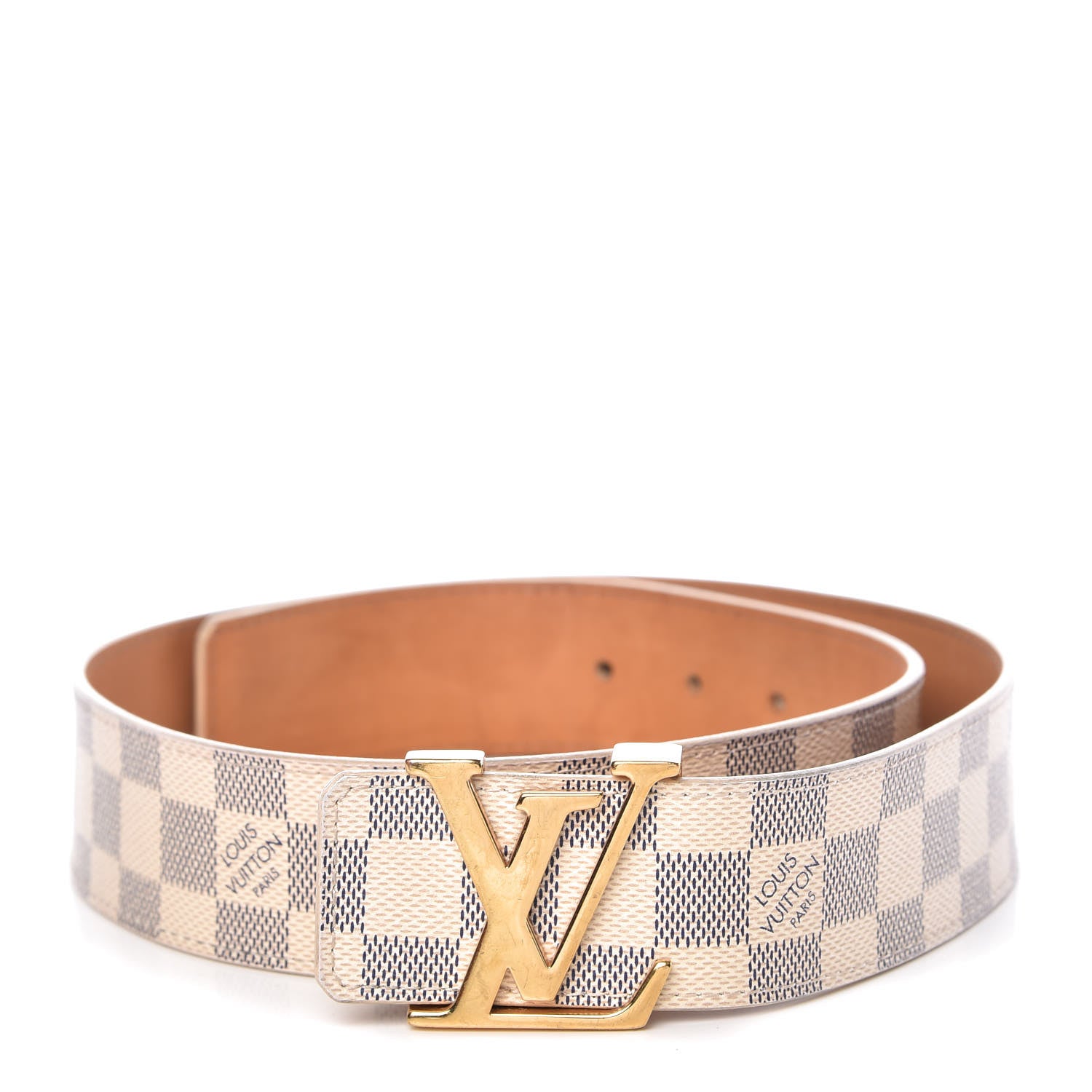 Louis Vuitton Damier Azur LV Initiales Belt 80 32 1 of 13