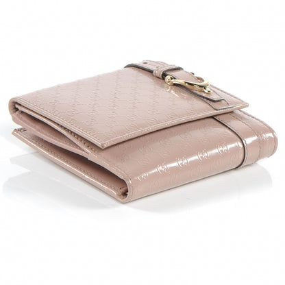 Gucci Patent Microguccissima Nice French Flap Wallet Dark Cipria 4 of 8