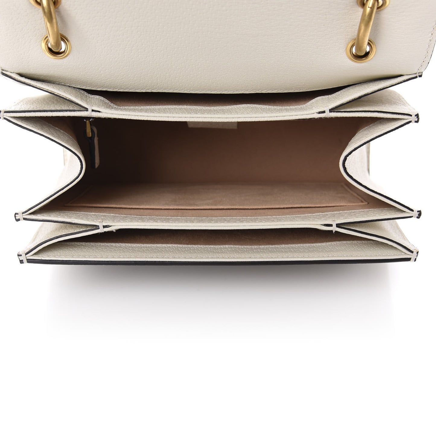 GG Supreme Monogram Small Queen Margaret Top Handle Bag White