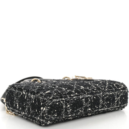Christian Dior Tweed Cannage Lady D-Joy Black White 4 of 10