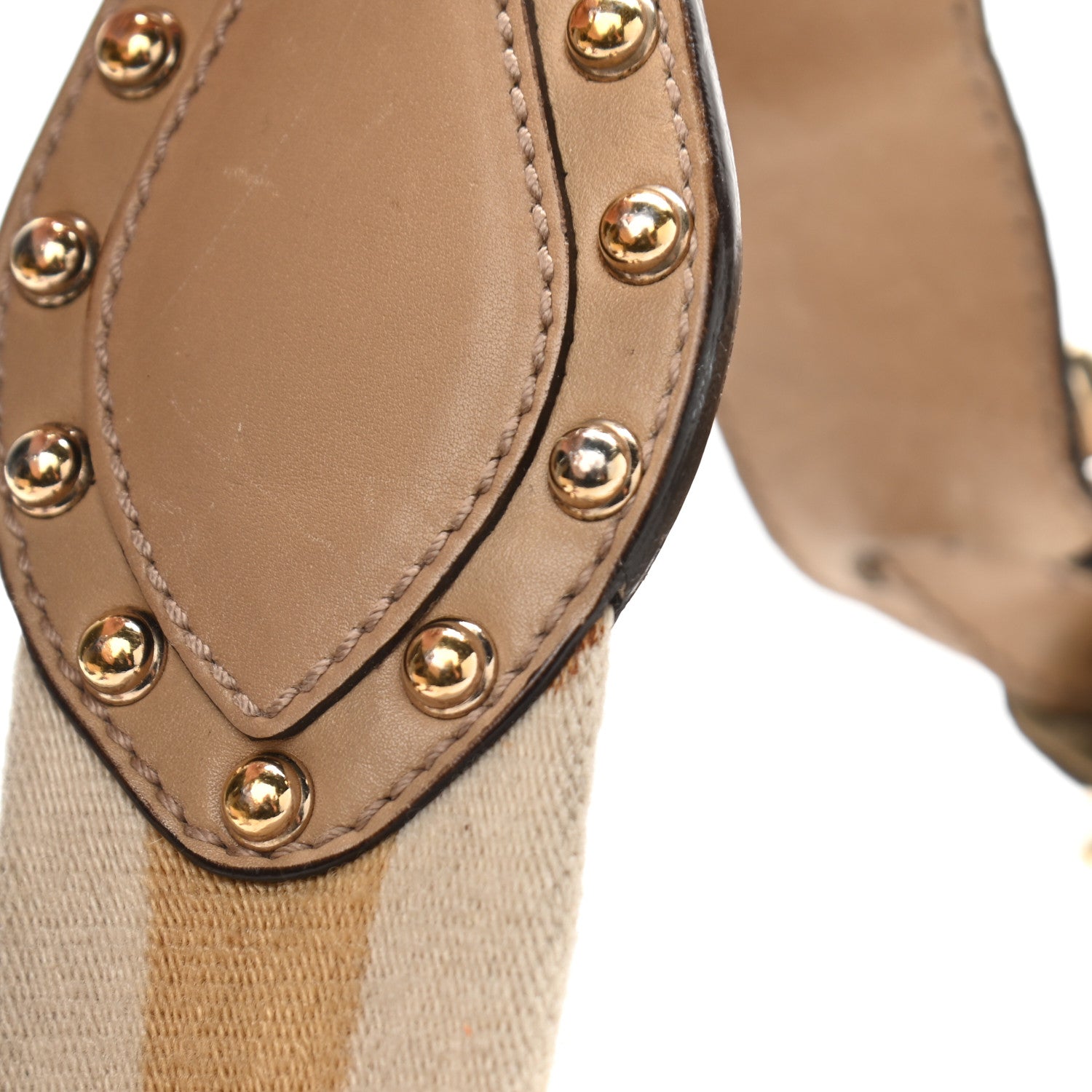 Gucci Guccissima Studded Pelham Shoulder Bag Beige 15 of 17