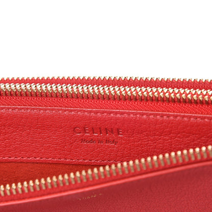 Celine Goatskin Large Trio Crossbody Bag Scarlet 6 of 7