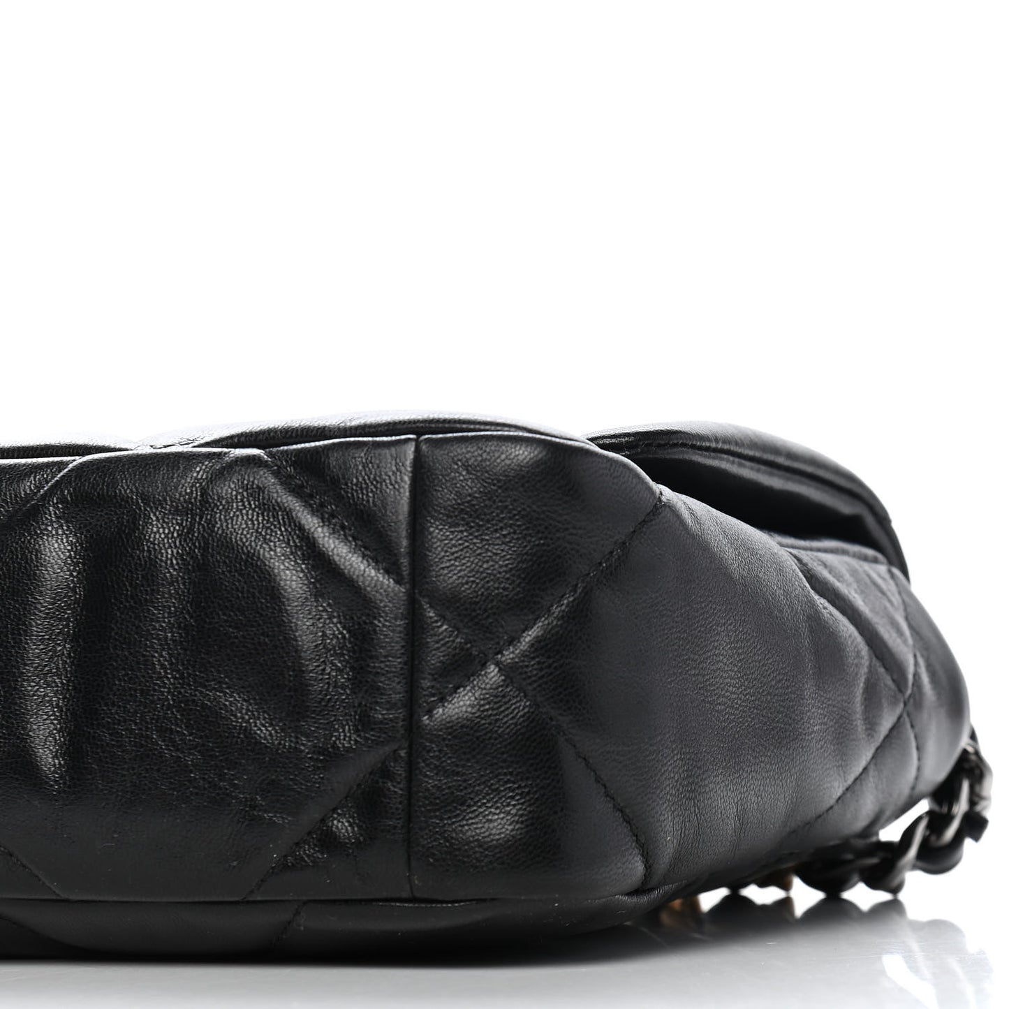 Goatskin Quilted Medium Chanel 19 Flap Black