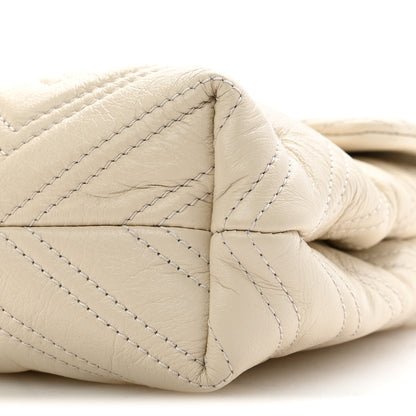 Gucci Soft Calfskin Matelasse Monochrome Small GG Marmont Shoulder Bag Ivory 10 of 11