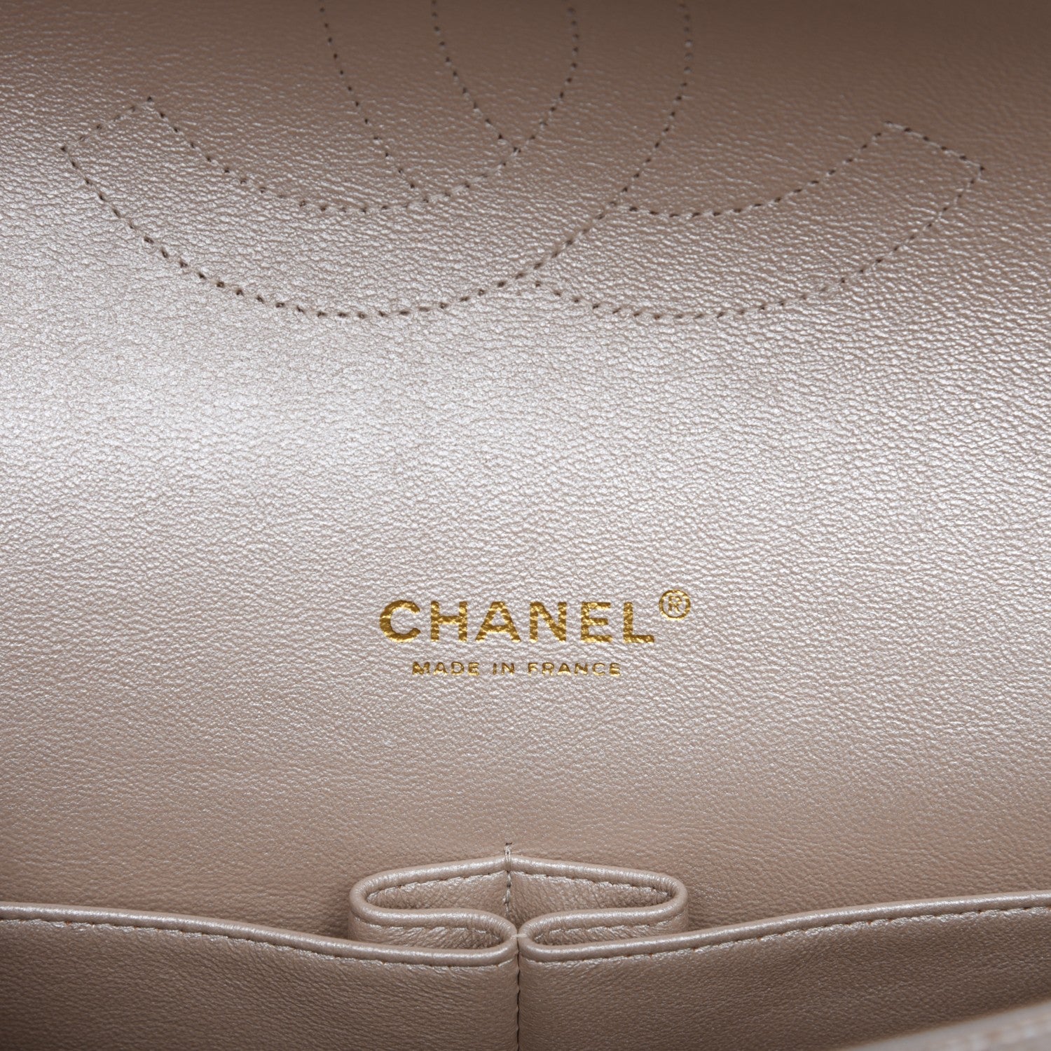 Chanel Metallic Caviar Maxi Double Flap Light Gold 6 of 8