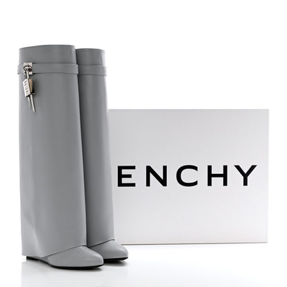 Givenchy Box Calfskin Shark Lock Pant Boots 38 Grey 11 of 11