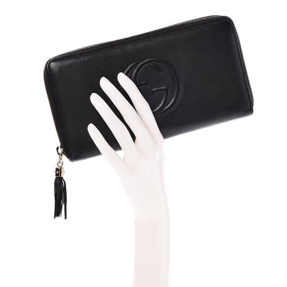 Gucci Calfskin Soho Zip Around Wallet Black 2 of 8