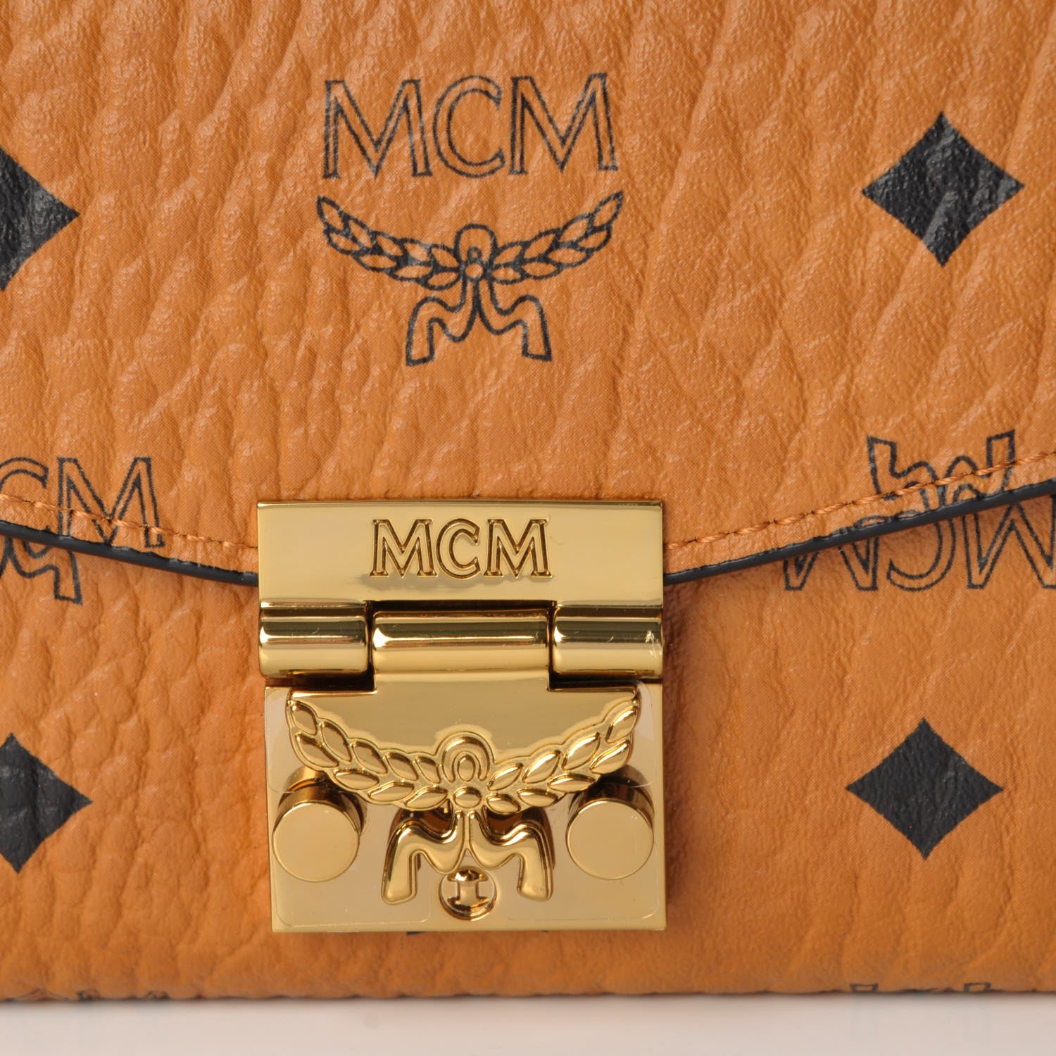 MCM Visetos Large Patricia Wallet On Chain Cognac 8 of 9