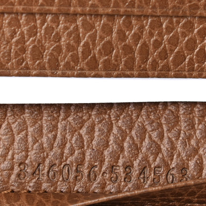 Gucci Monogram Dollar Calfskin Zip Around French Wallet Beige Ebony Tabacco 8 of 9