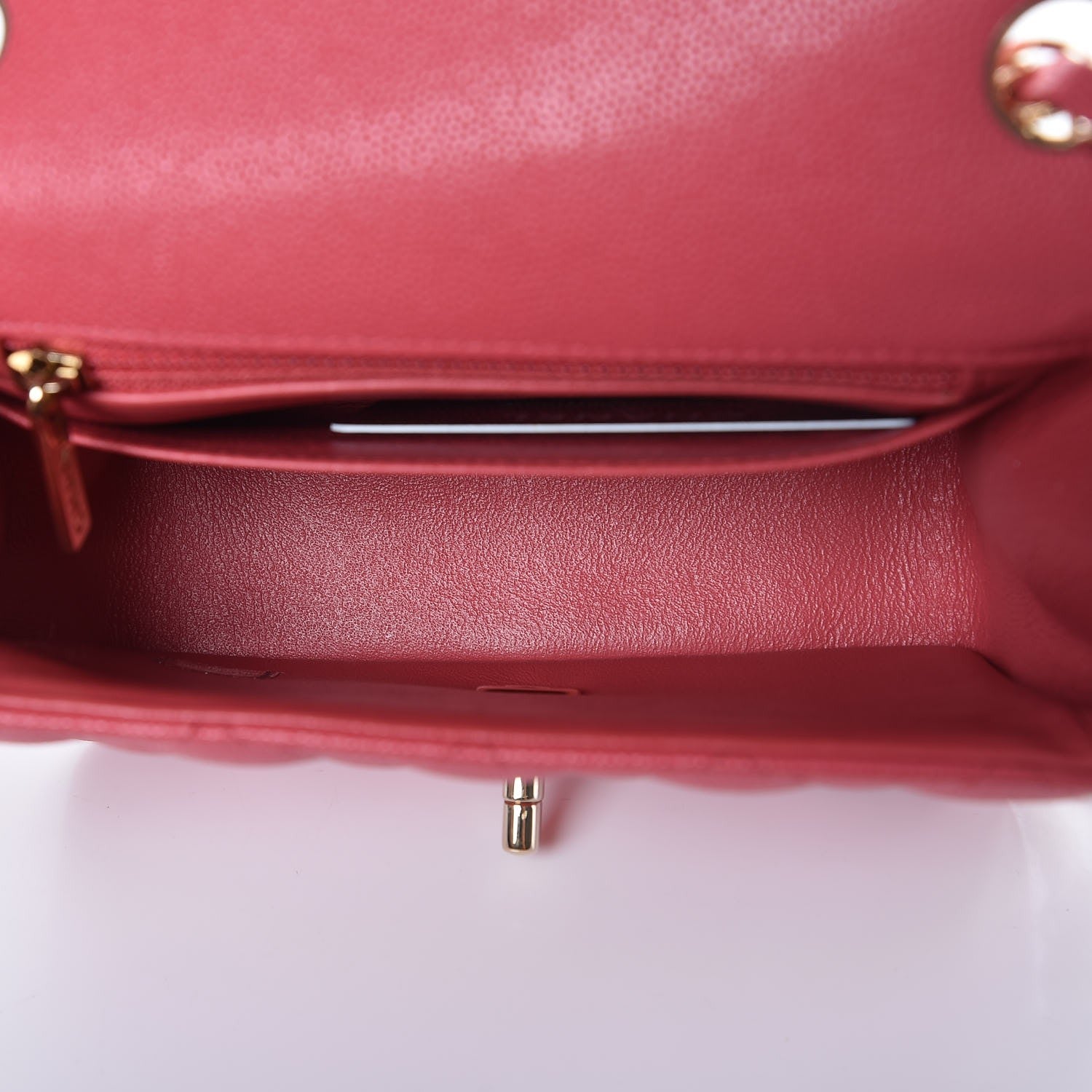 Chanel Caviar Quilted Mini Square Flap Dark Pink 5 of 8