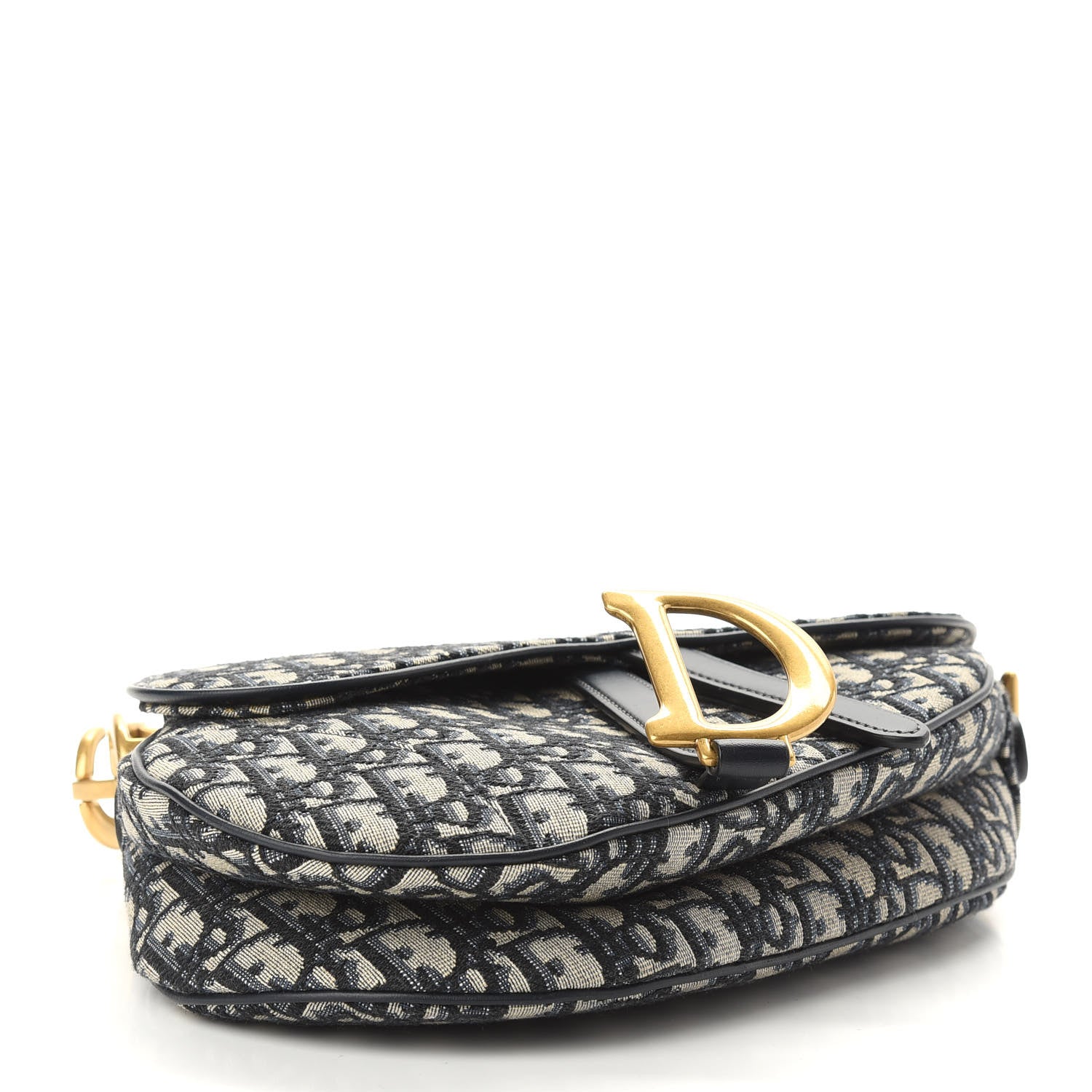 Christian Dior Oblique Saddle Bag Blue 4 of 9
