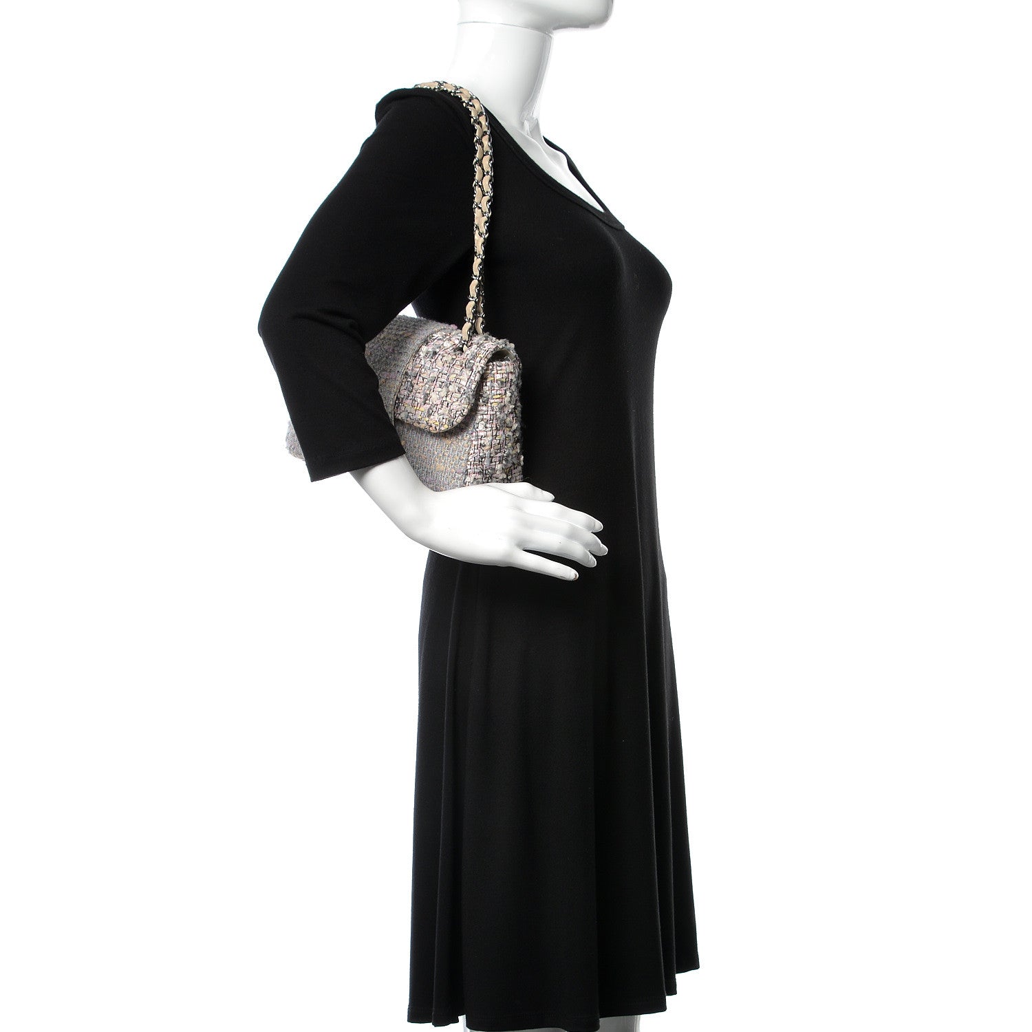 Chanel Tweed Medium Fantasy Flap Grey 2 of 11