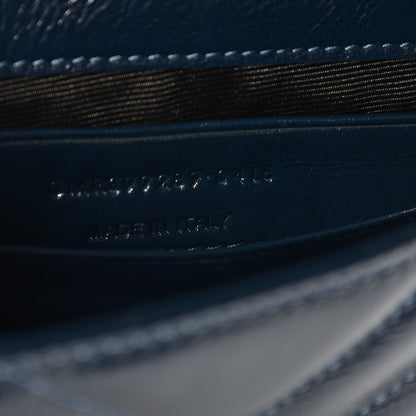 Saint Laurent Sheepskin Matelassé Monogram Classic Baby Punk Chain Bag Blue 7 of 7