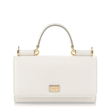Dolce & Gabbana Dauphine Gloss Chain Strap Phone Bag Bianco 1 of 7