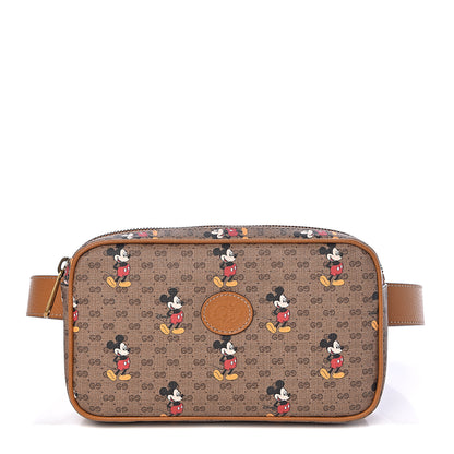 Gucci X DISNEY Mini Vintage GG Supreme Monogram Mickey Mouse Small Belt Bag 90 36 Beige Vintage Sun Oil 1 of 10