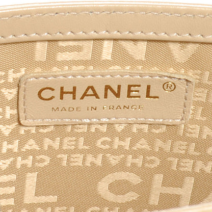 Chanel Lambskin Chocolate Bar Quilted Evening Bag Beige 9 of 17