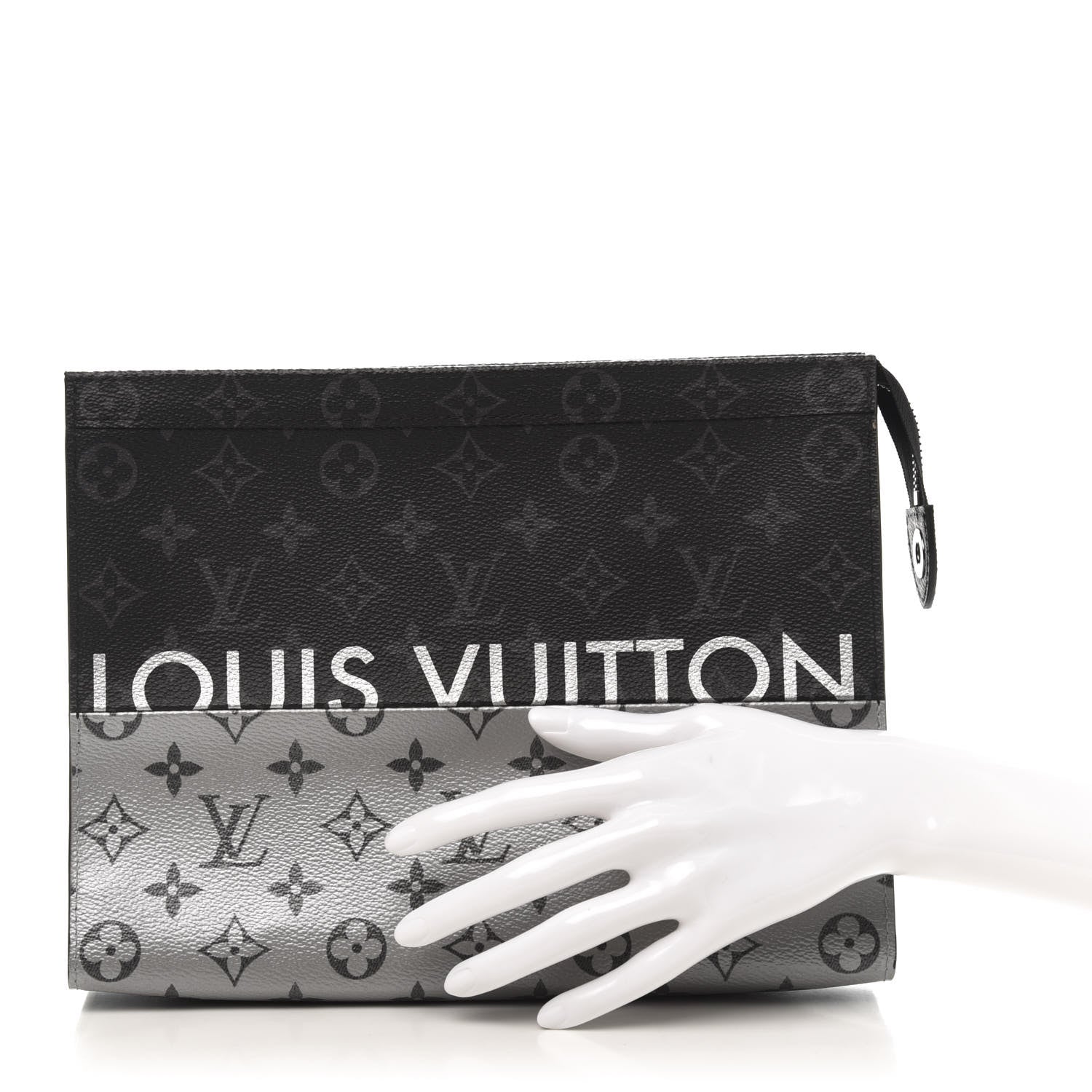 Louis Vuitton Monogram Eclipse Split Pochette Voyage MM 2 of 8