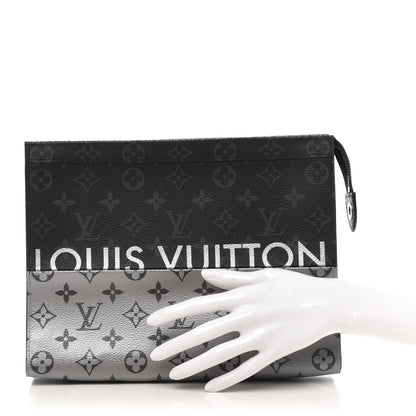 Louis Vuitton Monogram Eclipse Split Pochette Voyage MM 2 of 8