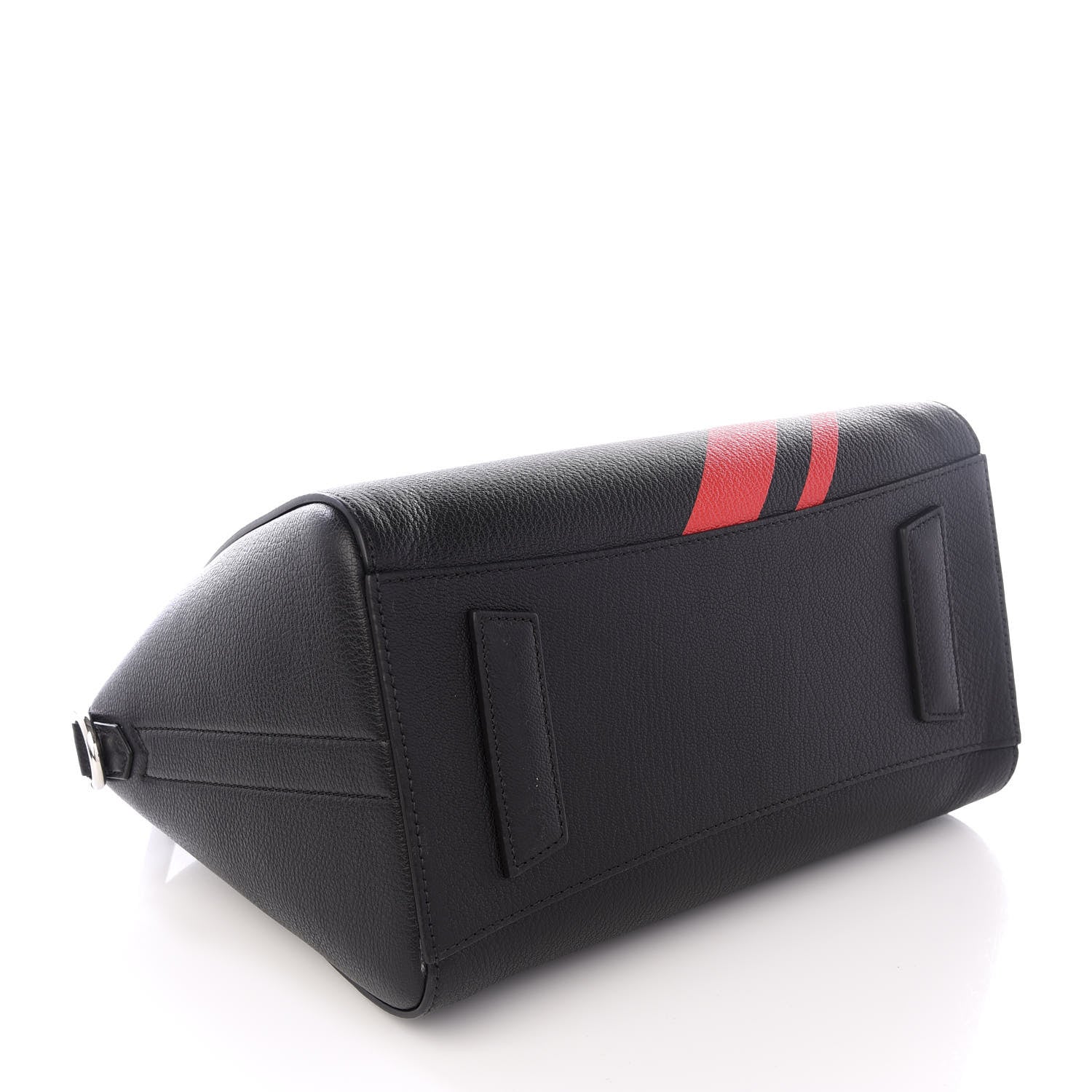 Givenchy Sugar Goatskin Striped Small Antigona Black Red 3 of 8