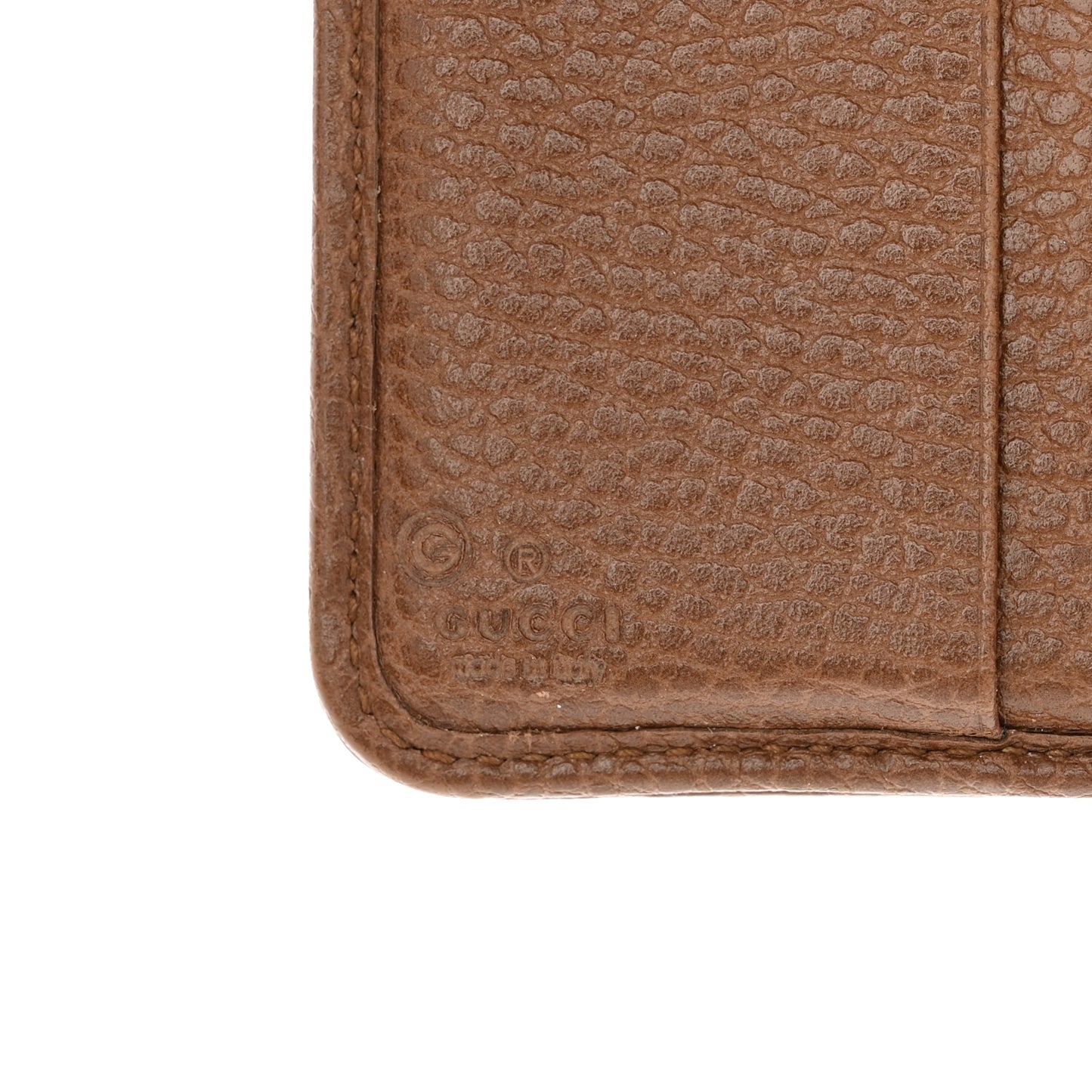 Monogram Dollar Calfskin Zip Around French Wallet Beige Ebony Tabacco