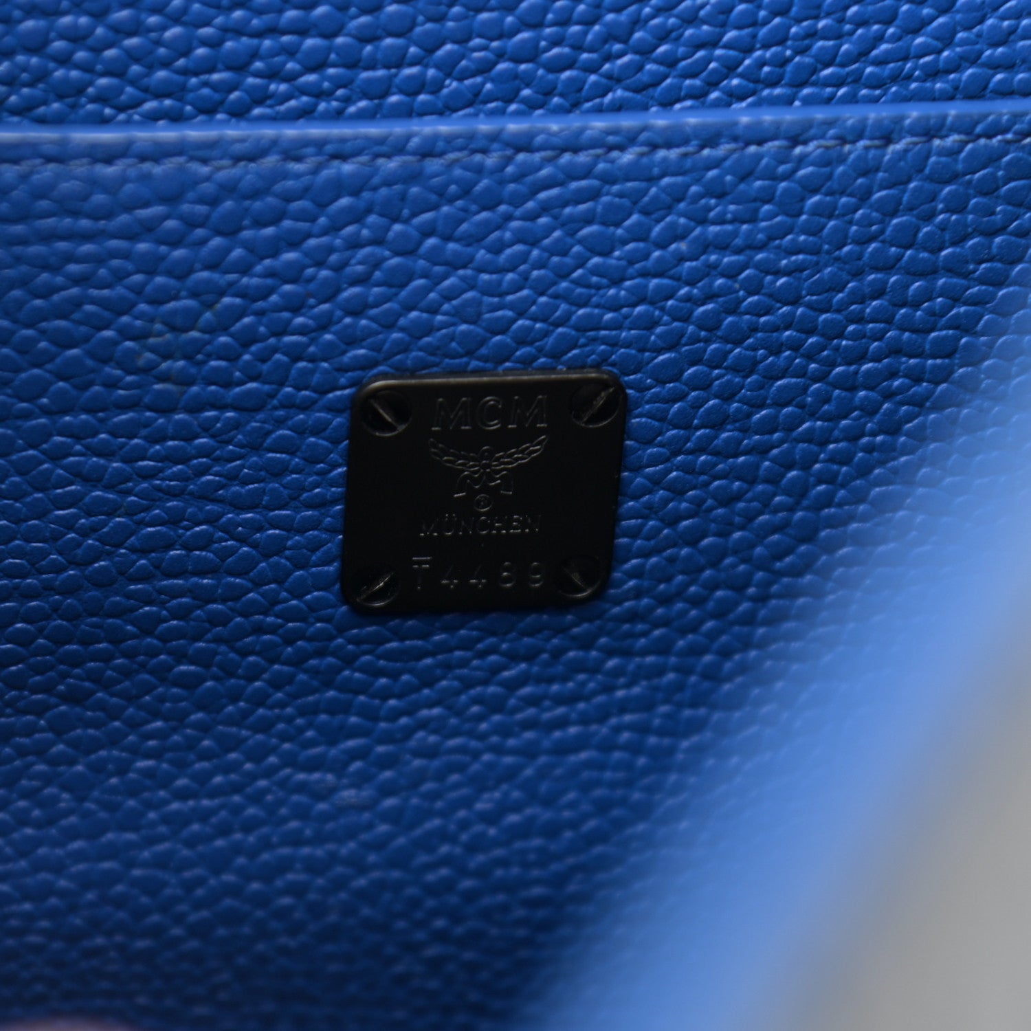 MCM Visetos Kira Drawstring Bag Black Blue 7 of 14