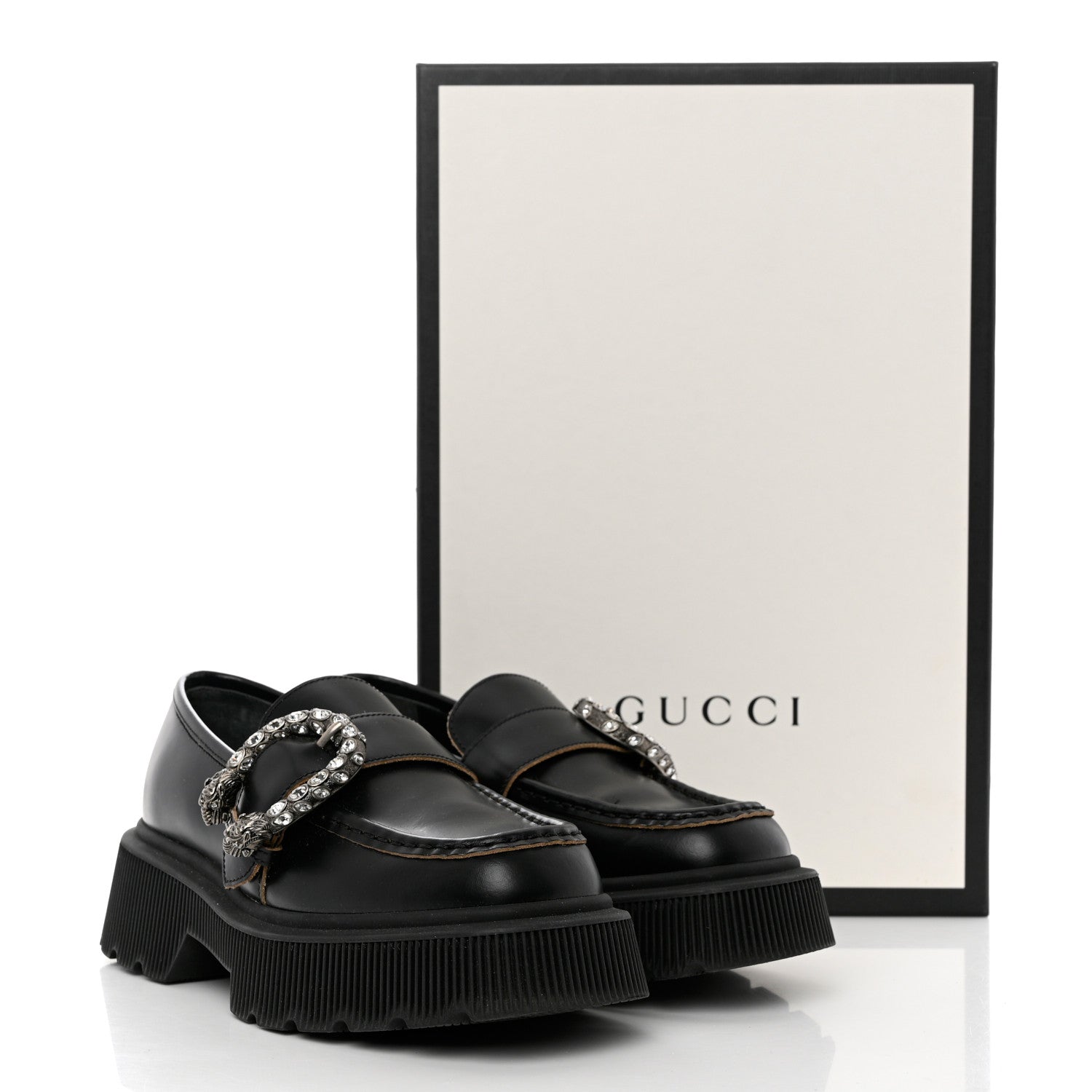 Gucci Cordovan Lux Dionysus Hunder Loafers 35.5 Black 12 of 12